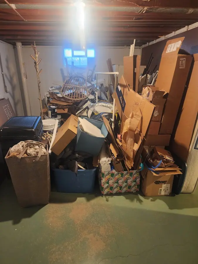 Roll-off dumpster container at job site for 20 Yard Dumpster Rental in Westport